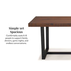 Distressed Pine Wood Dining Table 72" - Seats 6-8