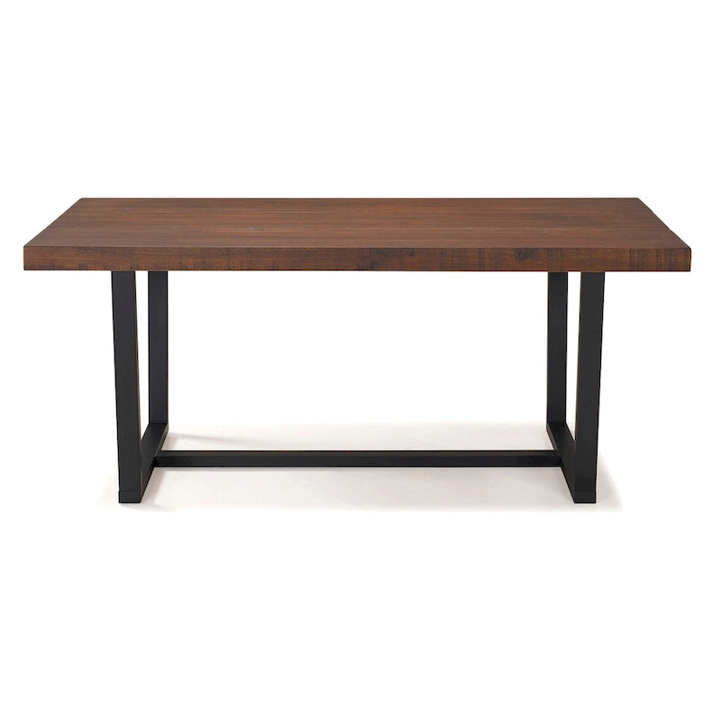 Distressed Pine Wood Dining Table 72" - Seats 6-8