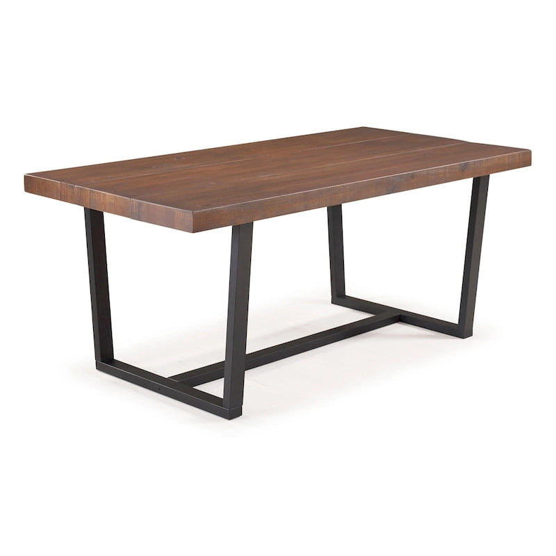Distressed Pine Wood Dining Table 72" - Seats 6-8