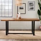 Distressed Pine Wood Dining Table 72" - Seats 6-8
