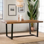 Distressed Pine Wood Dining Table 72" - Seats 6-8