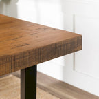 Distressed Pine Wood Dining Table 72" - Seats 6-8