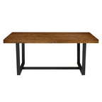 Distressed Pine Wood Dining Table 72" - Seats 6-8