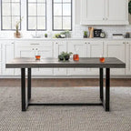 Distressed Pine Wood Dining Table 72" - Seats 6-8