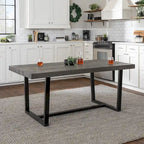 Distressed Pine Wood Dining Table 72" - Seats 6-8