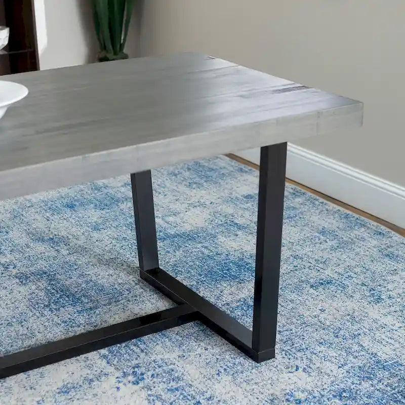 Distressed Pine Wood Dining Table 72" - Seats 6-8