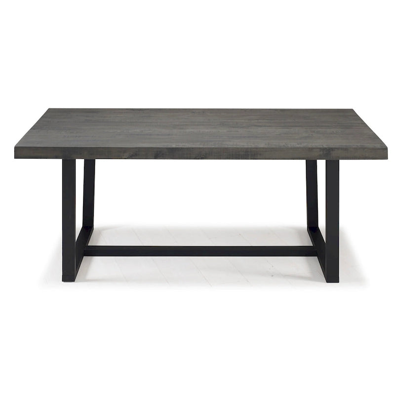 Distressed Pine Wood Dining Table 72" - Seats 6-8