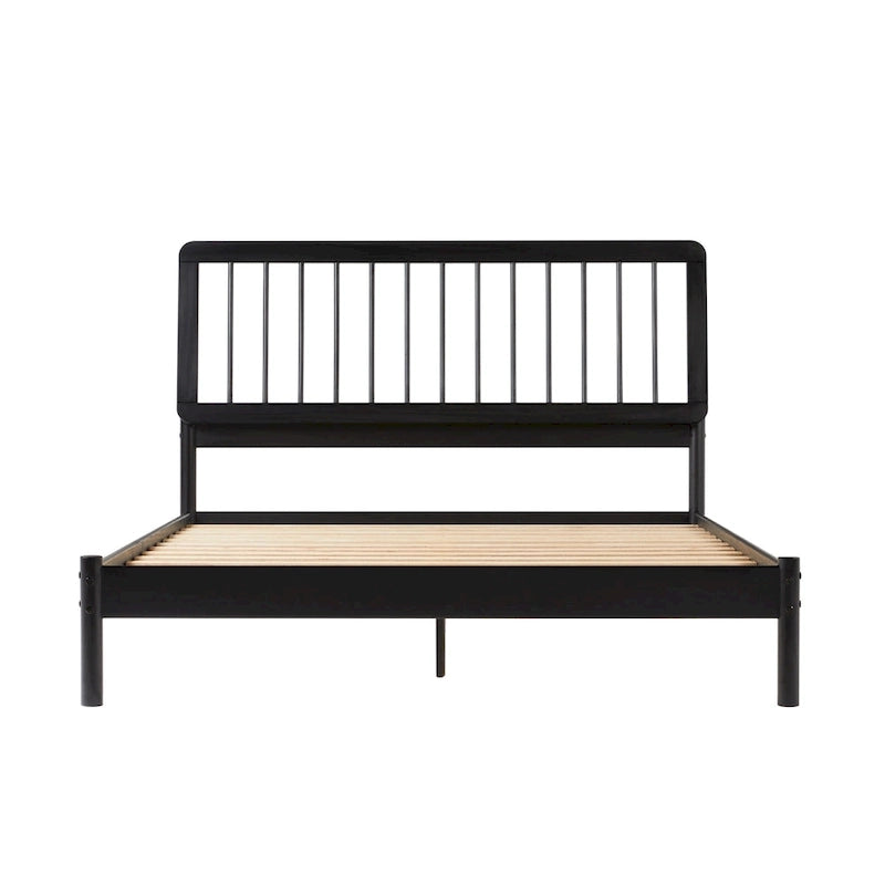 Boho Solid Wood Queen Spindle Bed