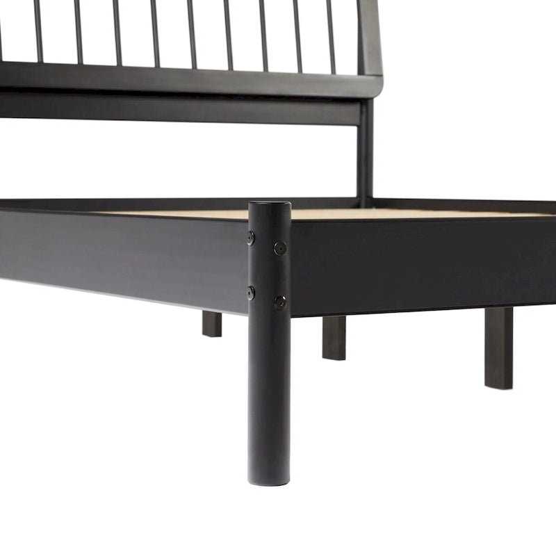 Boho Solid Wood Queen Spindle Bed