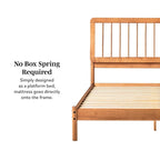 Boho Solid Wood Queen Spindle Bed