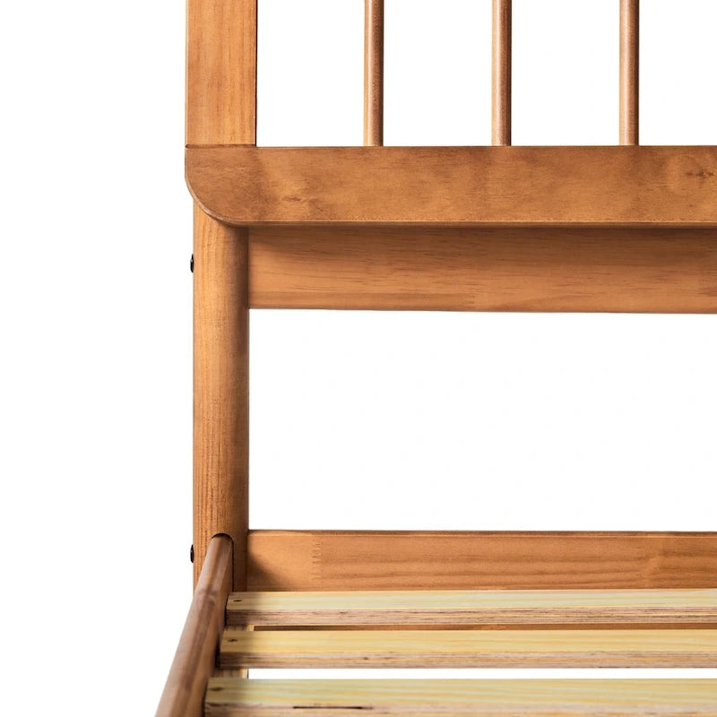 Boho Solid Wood Queen Spindle Bed