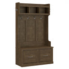 40W Hall Tree with Shoe Storage Bench - Transitional Style