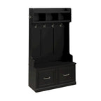 40W Hall Tree with Shoe Storage Bench - Transitional Style
