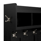 40W Hall Tree with Shoe Storage Bench - Transitional Style