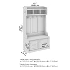 40W Hall Tree with Shoe Storage Bench - Transitional Style