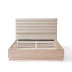 Queen Platform Bed Frame with Upholstered Headboard