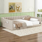 Full XL Velvet Daybed with Storage