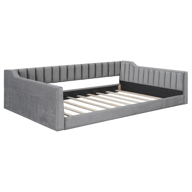 Full XL Velvet Daybed with Storage