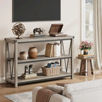 Farmhouse Entryway Table,47 Inch Narrow Long Console Table with Storage