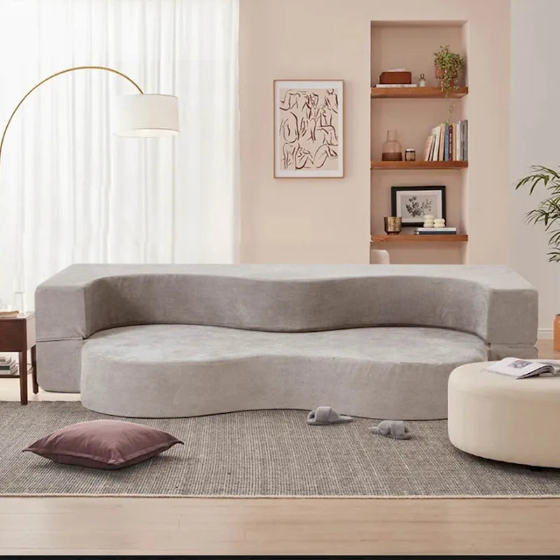 Convertible Folding Sofa Bed with High-Density Foam for Living Room, Guest Room, and Bedroom