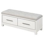 43  Shoe Bench with Removable Cushion & Lift Top Storage, Entryway Bench Wooden End of Bed Bench, Hidden Storage Space