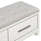 43  Shoe Bench with Removable Cushion & Lift Top Storage, Entryway Bench Wooden End of Bed Bench, Hidden Storage Space