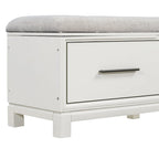 43  Shoe Bench with Removable Cushion & Lift Top Storage, Entryway Bench Wooden End of Bed Bench, Hidden Storage Space
