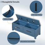 43  Shoe Bench with Removable Cushion & Lift Top Storage, Entryway Bench Wooden End of Bed Bench, Hidden Storage Space