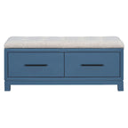 43  Shoe Bench with Removable Cushion & Lift Top Storage, Entryway Bench Wooden End of Bed Bench, Hidden Storage Space