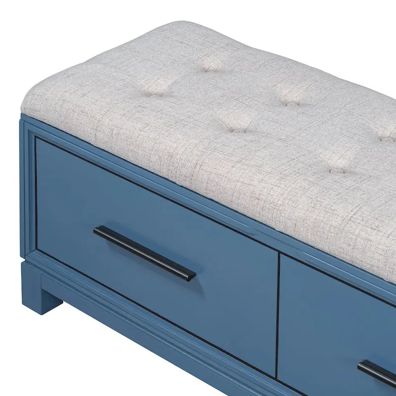 43  Shoe Bench with Removable Cushion & Lift Top Storage, Entryway Bench Wooden End of Bed Bench, Hidden Storage Space
