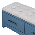 43  Shoe Bench with Removable Cushion & Lift Top Storage, Entryway Bench Wooden End of Bed Bench, Hidden Storage Space