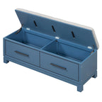 43  Shoe Bench with Removable Cushion & Lift Top Storage, Entryway Bench Wooden End of Bed Bench, Hidden Storage Space