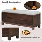 43  Shoe Bench with Removable Cushion & Lift Top Storage, Entryway Bench Wooden End of Bed Bench, Hidden Storage Space