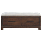 43  Shoe Bench with Removable Cushion & Lift Top Storage, Entryway Bench Wooden End of Bed Bench, Hidden Storage Space