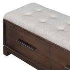 43  Shoe Bench with Removable Cushion & Lift Top Storage, Entryway Bench Wooden End of Bed Bench, Hidden Storage Space