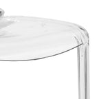 Stackable Acrylic Minimalist Plastic Dining Chair Modern Full Back Transparent Accent Side Chair for Dining Room & Kitchen