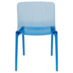 Stackable Acrylic Minimalist Plastic Dining Chair Modern Full Back Transparent Accent Side Chair for Dining Room & Kitchen