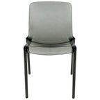 Stackable Acrylic Minimalist Plastic Dining Chair Modern Full Back Transparent Accent Side Chair for Dining Room & Kitchen