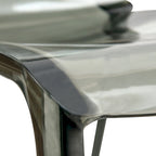 Stackable Acrylic Minimalist Plastic Dining Chair Modern Full Back Transparent Accent Side Chair for Dining Room & Kitchen