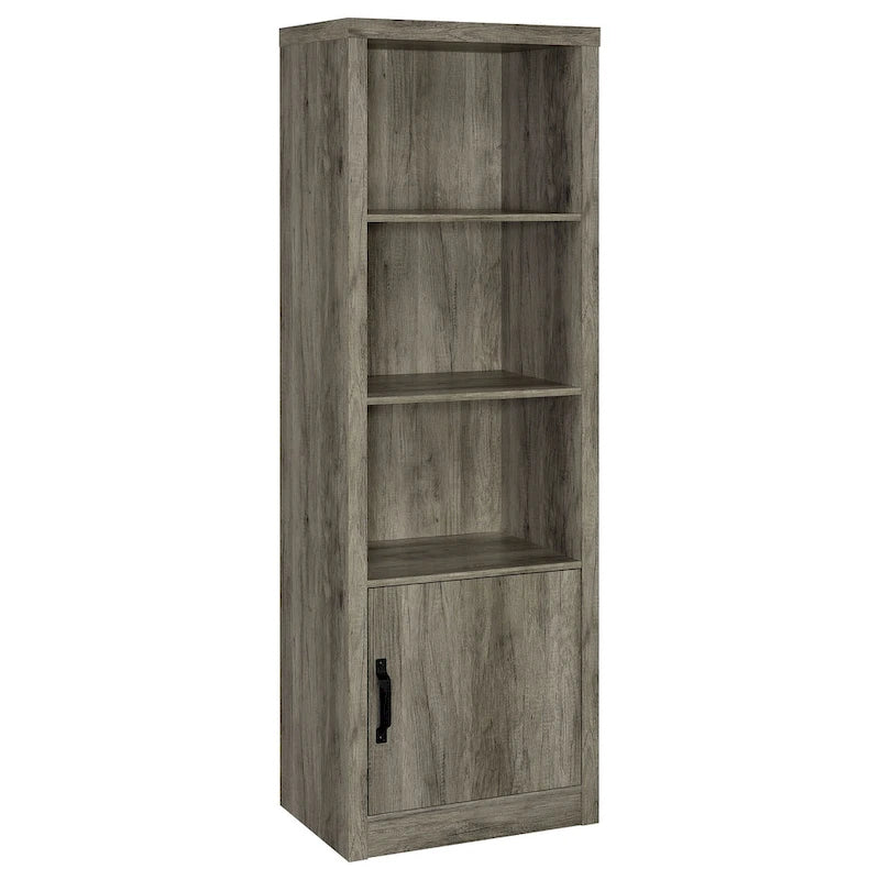 TV Entertainment Console with 2 Media Tower, 8 Compartments, Driftwood Gray