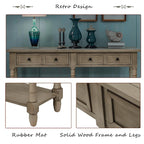 Console Sofa Table with Two Storage Drawers And Bottom Shelf