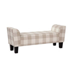 Gray Upholstered Storage Bench with Lift-Top