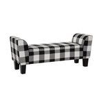 Gray Upholstered Storage Bench with Lift-Top