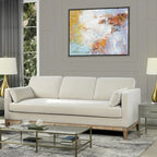 Knox 84  Modern Farmhouse Velvet Track Arm Sofa