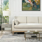 84" Velvet Track Arm Sofa
