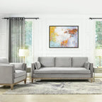 84" Velvet Track Arm Sofa