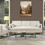 84" Velvet Track Arm Sofa