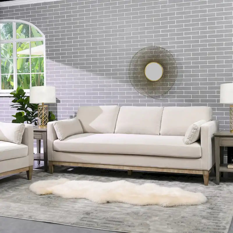 84" Velvet Track Arm Sofa