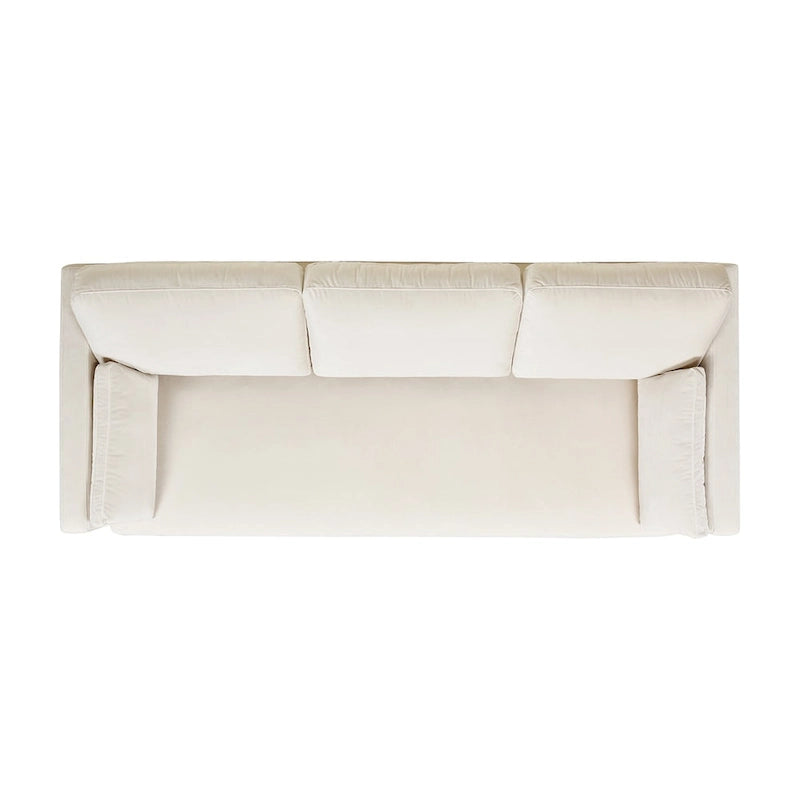 84" Velvet Track Arm Sofa