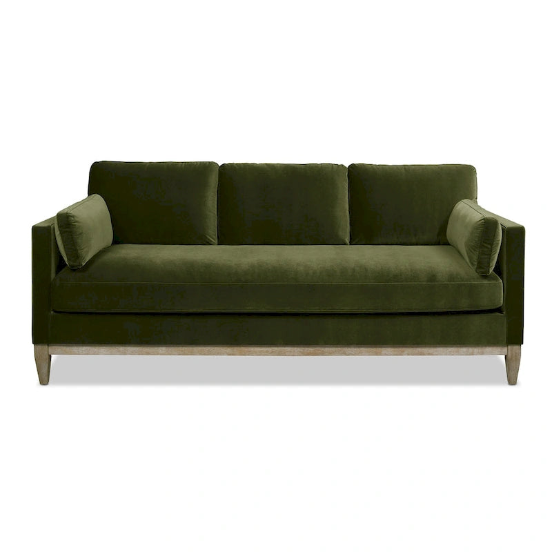 84" Velvet Track Arm Sofa